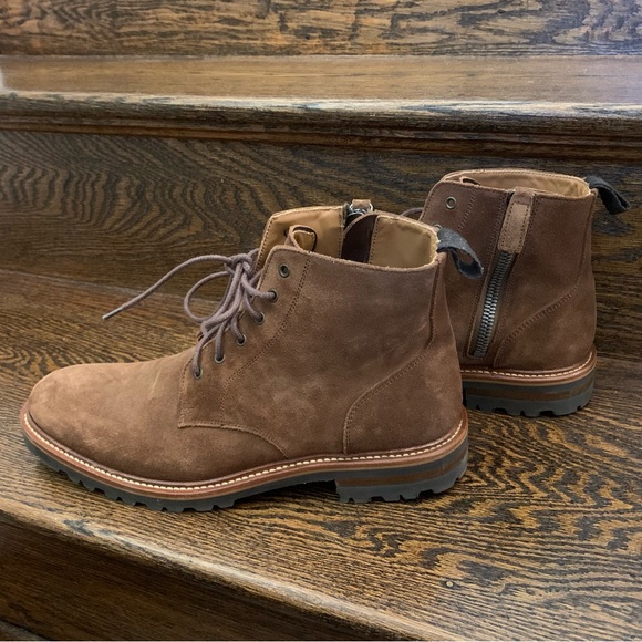 Aquatalia Men’s Leaston Suede Boot (Chestnut) Size 8.5 - Picture 4 of 13